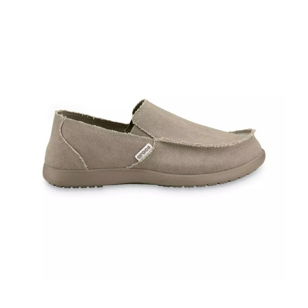 NEW CROCS Men’s Size 7 Original‎ Santa Cruz KHAKI Loafers Canvas Shoes NWOB